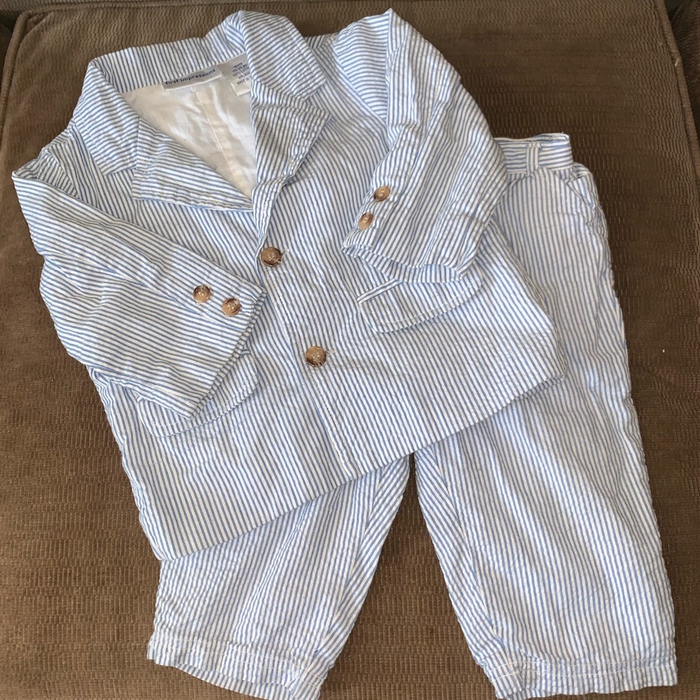 Baby Seersucker Suit size 18 months